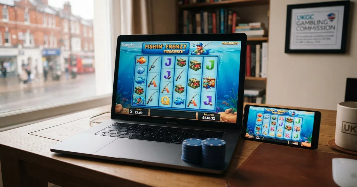 A collage of Blueprint Gaming slot title cards arranged in a grid, with the Blueprint Gaming logo and a UKGC licence badge visible