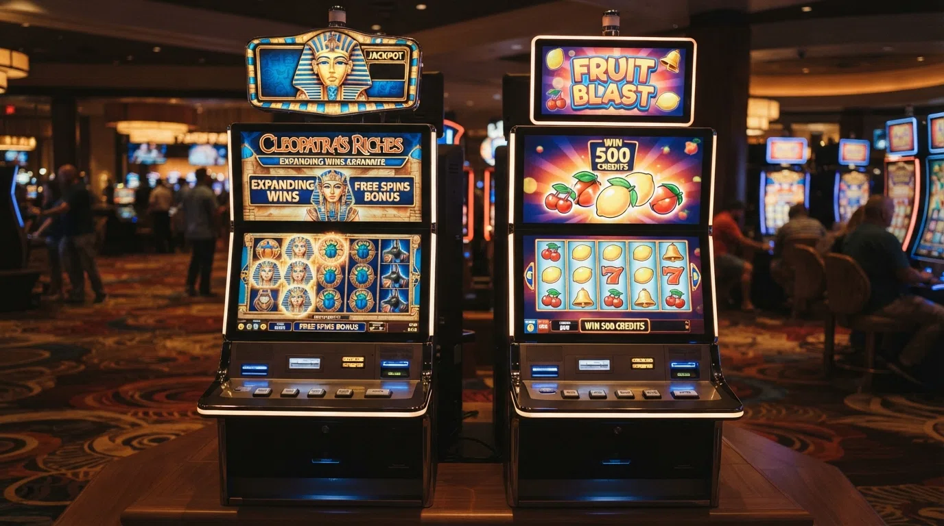 Book of Ra and Sizzling Hot slot reels side by side on a screen