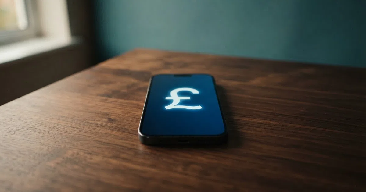 A UK online casino cashier screen showing PayPal, Skrill and Neteller as deposit options alongside a smartphone displaying an e-wallet balance