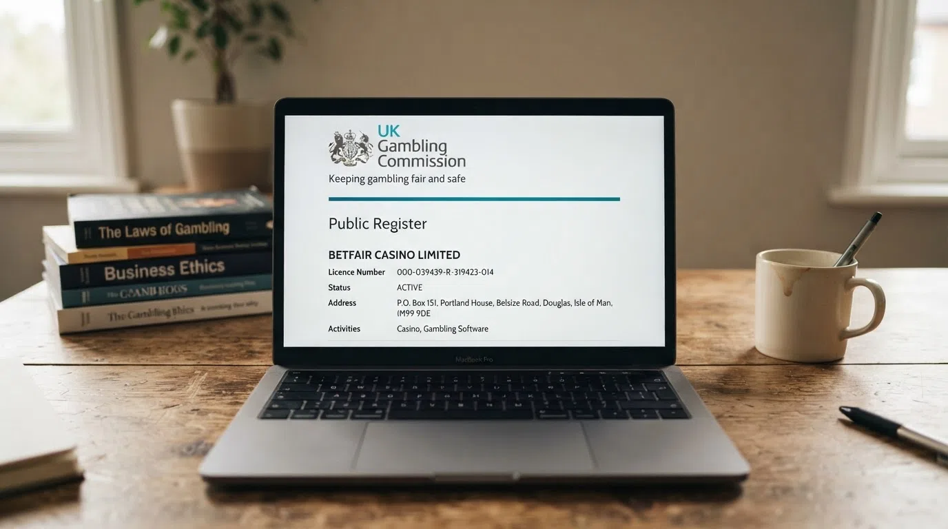 A close crop of the UK Gambling Commission logo with the Crown and “Keeping gambling fair and safe” tagline on a white field