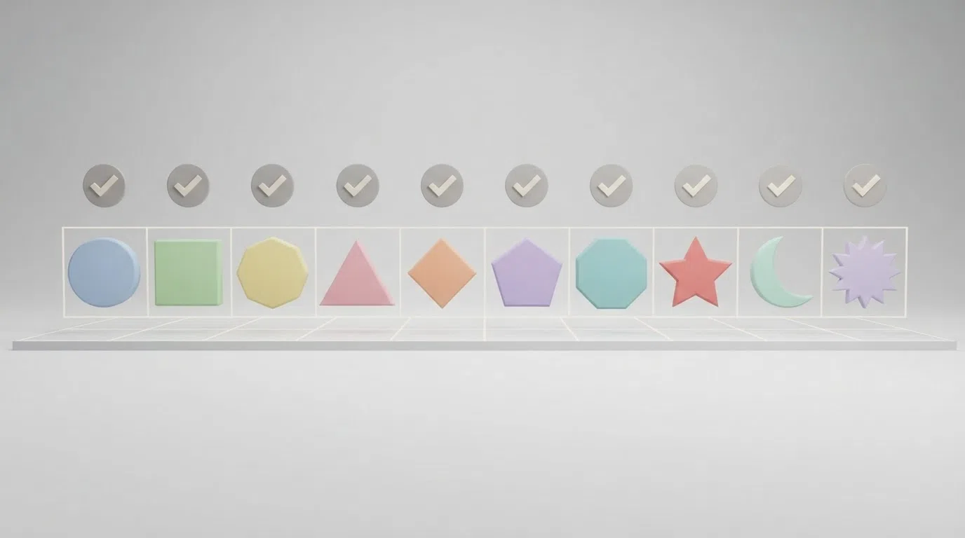A ranked grid of ten casino logos with a licence mark beside each one.