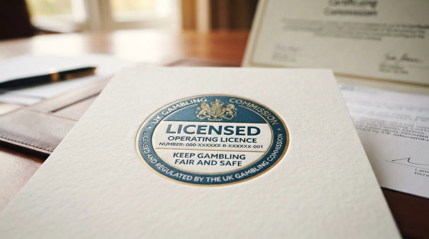 The UK Gambling Commission official crest and licensing seal on a white background, with the words “Keep gambling fair and safe” beneath